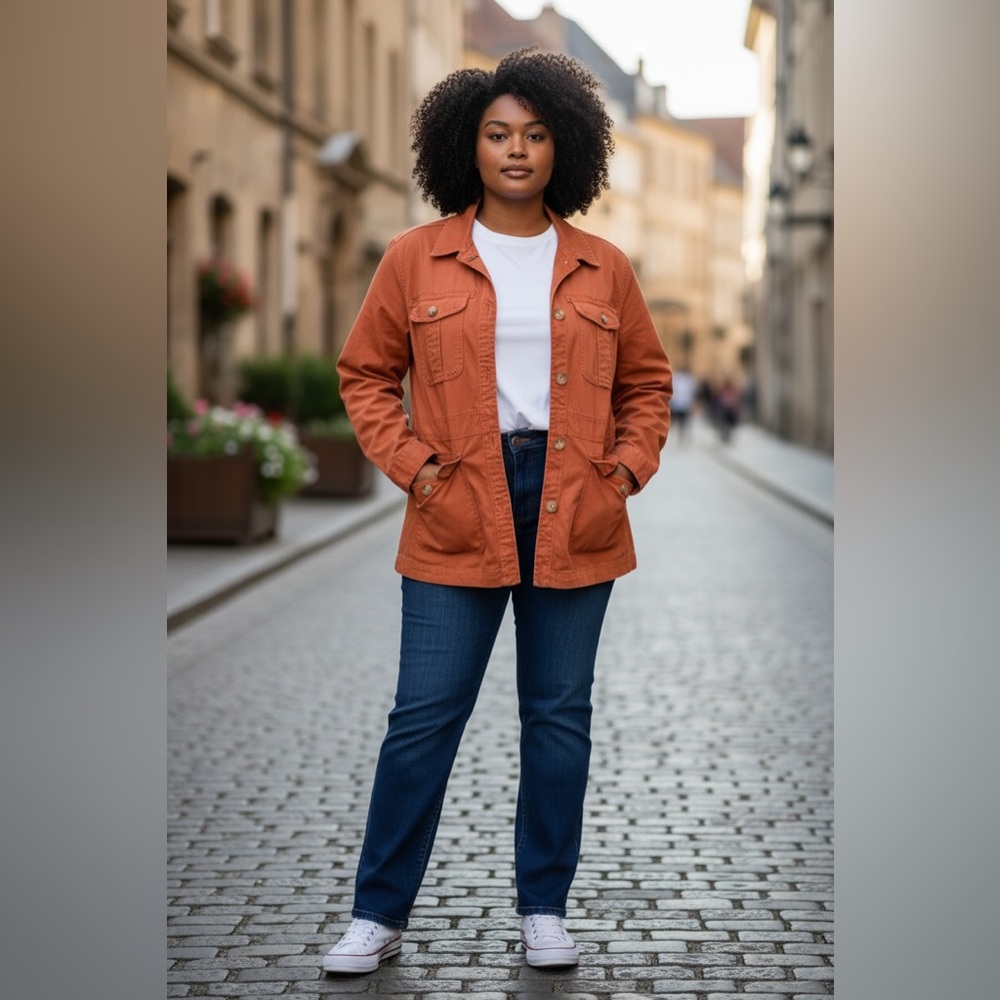 (4)Eddie Bauer Women's Rust Utility Jacket SZ:MED